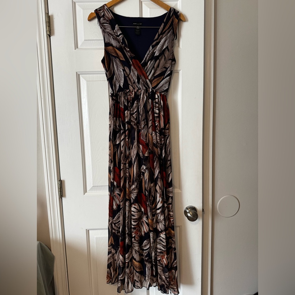 Kate and Lily Tropical Floral Print Maxi Dress - Size 4